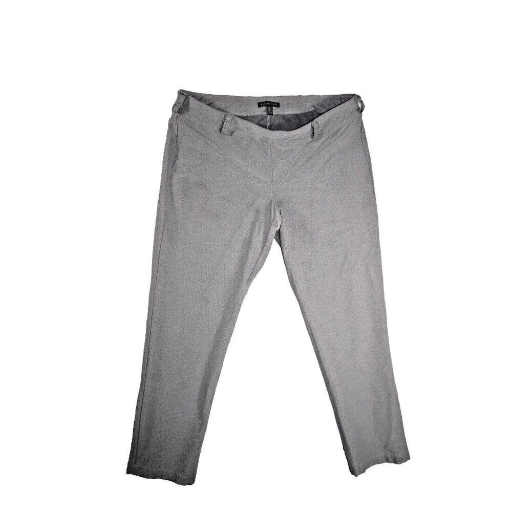 Eileen Fisher Gray Stretch Tapered Lounge Ankle Pants Women's Sz M